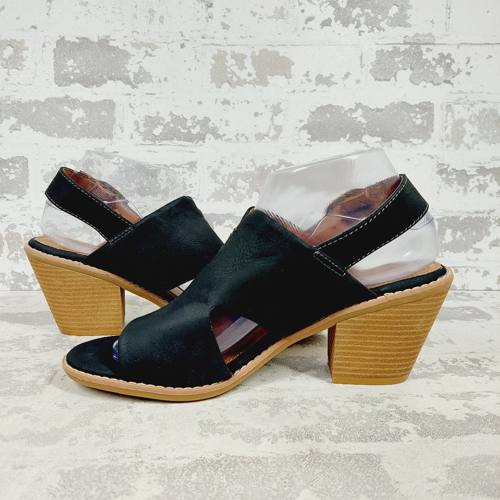 New Eurosoft by Sofft Black Block Heel Taite Comfort Sandal O694 - Picture 4 of 11